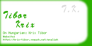 tibor krix business card